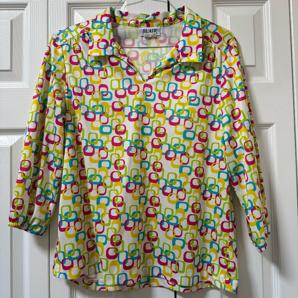 Vintage geometric blouse